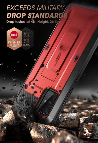 Vista 2 de SUPCASE Funda para Samsung Galaxy A71 5G [no para A71 5G UW Verizon], [Protector de pantalla integrado, soporte y clip para cinturón] Funda