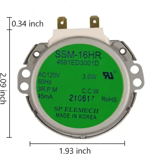 Vista 2 de [4681ED3001D Motor OEM Mania] 4681ED3001D Reemplazo del motor desviador de lavavajillas compatible con piezas de repuesto para lavavajillas LG