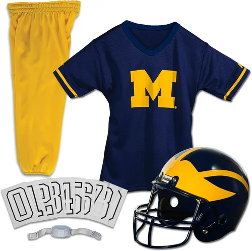 Vista 14 de Franklin Sports NCAA - Conjunto de uniforme de fútbol americano para niños, camiseta de fútbol universitario, casco + pantalones para niños y niñas