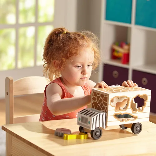 Vista 5 de Camión de rescate de animales de Melissa & Doug, varias formas, Estándar, talla única , Rojo