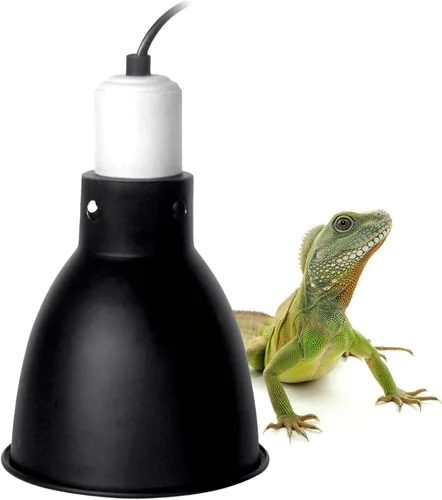 Vista 9 de BNOSDM Lámpara de reptil, lámpara de calor de reptiles de cúpula poco profunda de 5.5 pulgadas para bombilla UVB UVA, bombilla de calor de reflexión
