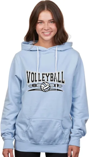 Vista 35 de Go All Out Sudadera con capucha para hombre y mujer con diseño fresco de voleibol