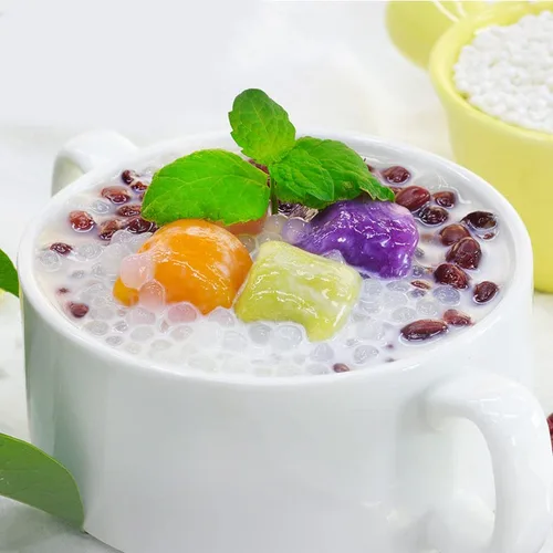 Vista 3 de Soeos Perlas de Tapioca de Sagú 14.1oz, sagú pequeño, rocío de sagú, granos