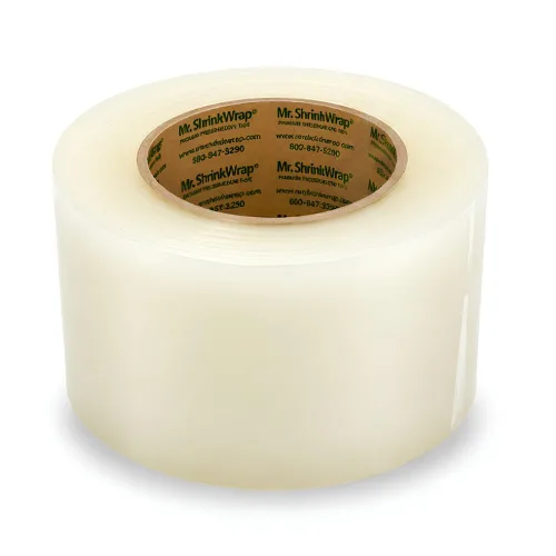 Vista 10 de Mr. Shrinkwrap Cinta de película retráctil de 2 pulgadas, impermeable, adhesiva, adaptable, ideal para reforzar costuras, parches y puertas de Azul