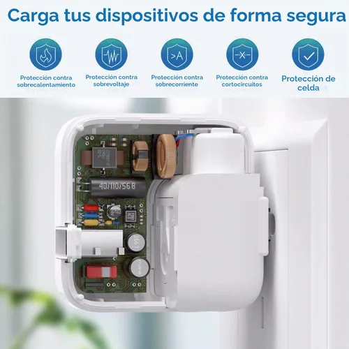 Vista 3 de Cargador para iPad de 10 pies, carga rápida, 12 W, USB, carga de pared, plegable, portátil, con cable de carga rápida USB A a Lightning de 10 pies