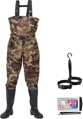 Vista 6 de wader con botas impermeable para pesca y caza de nailon 2-Ply/PVC 9-13