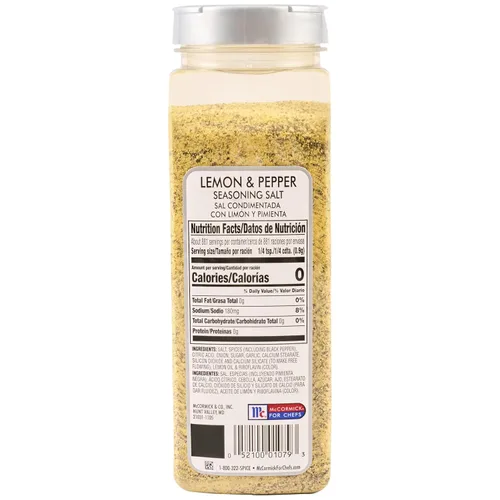 Vista 11 de McCormick Culinary Sal de condimento de limón y pimienta, 28 onzas, un recipiente de 28 onzas de condimento de limón y pimienta, perfecto