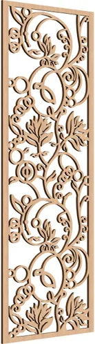 Vista 174 de Caspian Paneles de pared de madera con calado decorativo perforado, 9 3/8 pulgadas de ancho x 24 3/8 pulgadas de alto x 1/4 de alto, cereza