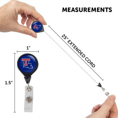 Vista 2 de Desert Cactus Louisiana Tech University - Carrete retráctil para identificación de billetes Bulldogs LA