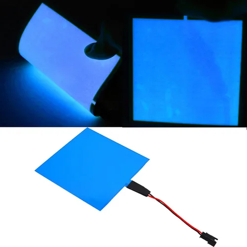 Vista 2 de jose2015 Panel electroluminiscente de 3.9 x 3.9 in, luz de panel electroluminiscente cortable, 3 modos con batería para decoración de bricolaje