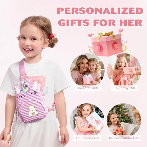 Vista 8 de YOOLIFE Regalos de cumpleaños para niñas y niños, bolsa de unicornio, Azul