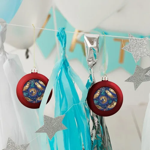 Vista 233 de Boobs Funny Shatterproof Matte Christmas Balls for Tree Wreath Home Decor 1PCS