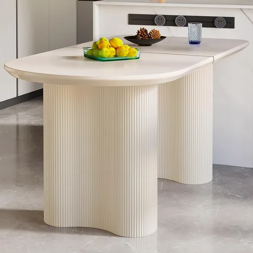 Vista 7 de Mesa de comedor de 55.11 pulgadas para 4-6 personas, mesa de comedor rectangular, mesas de comedor modernas para cocina, sala de estar, mesas