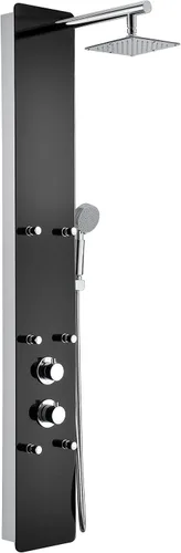 Vista 13 de ANZZI Sistema de Panel de Cabezal de Regadera Fontan Acero Cepillo 6 Chorros Turbo & Multifuncional Jet de Alta Presión + Lluvia + Combo