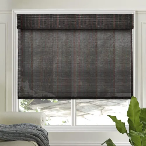 Vista 14 de LETAU cortinas de madera para ventanas con cenefa, filtran la luz