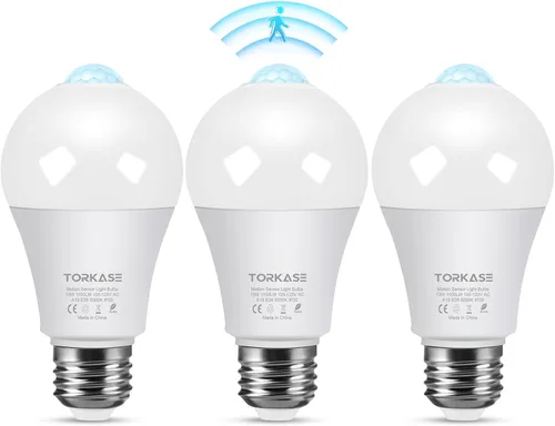 Vista 8 de Torkase Bombillas LED para exteriores del anochecer al amanecer, no requiere temporizador, 13 W (equivalente a 100 W), 3000 K, blanco cálido, E26 A19