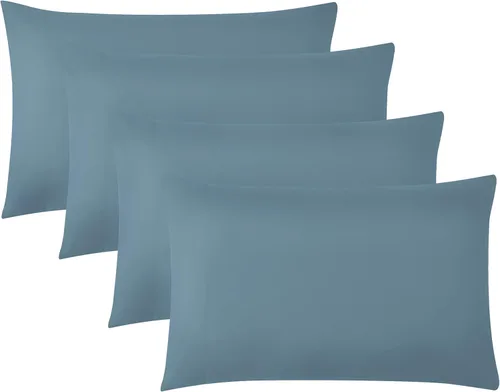 Vista 31 de Southshore Fine Linens® - Vilano® Springs - Par de fundas de almohada plisadas, color negro, estándar (Queen)