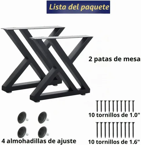 Vista 3 de Patas de mesa de metal con forma triangular de 28 pulgadas de alto, patas de escritorio modernas de hierro fundido soldado, proyecto de bricolaje