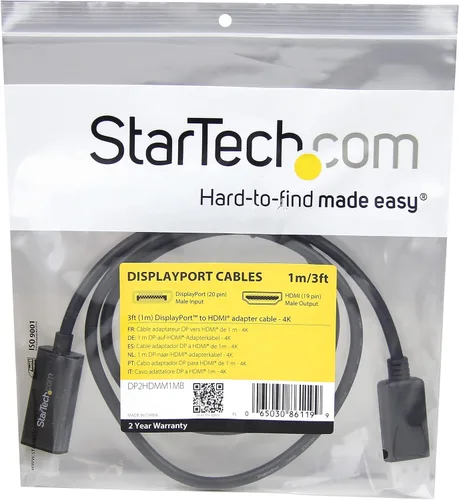 Vista 6 de StarTech.com cable conversor de adaptador de video DisplayPort a DVI - M/M HDMI 3 pies Negro