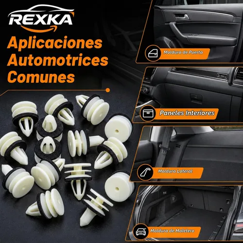 Vista 5 de Rexka 20 piezas para el clip de retención del panel de moldura de puerta GM 20PZAS