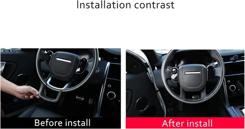Vista 2 de Decoración para volante de automóvil de grano de madera de roble para Range Rover Sport 2014-2020, Velar Evoque L551 Discovery Sport 2017-2020