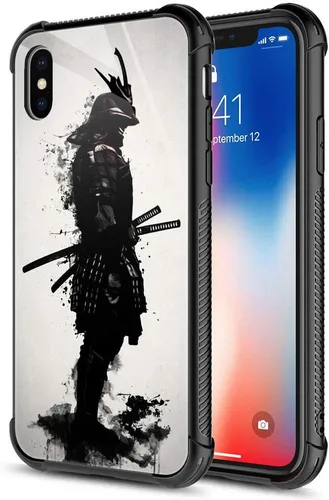 Vista 11 de CARLOCA Funda compatible con iPhone Xs, diseño gráfico a prueba de golpes, antiarañazos, protección contra caídas para iPhone X/XS Familia de jirafa