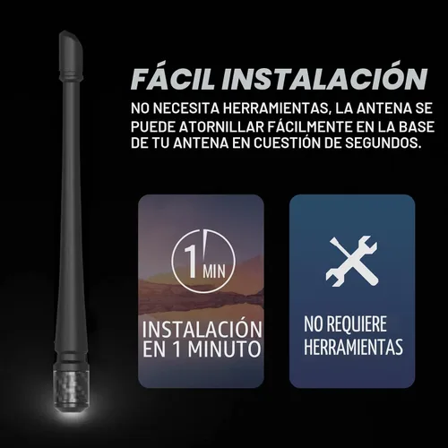 Vista 3 de Antena de 7 pulgadas compatible con Ford F150 2009+ y Bronco 2021-2023