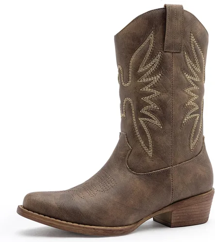 Vista 22 de GLOBALWIN Cowboy Boots for Women, Mid-Calf Western Style 19YY17negro
