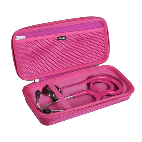Vista 12 de Adada Estuche rígido de viaje para estetoscopio de monitoreo 3M Littmann Classic III (negro)