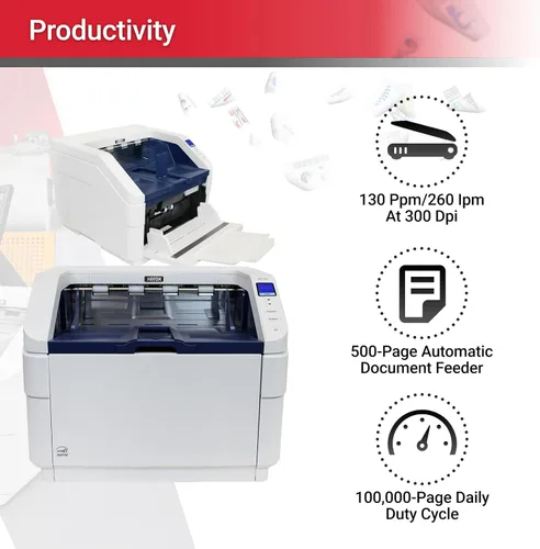 Vista 4 de Xerox W130 Dúplex Document Scanner for PC, Alimentador automático de documentos (ADF) de 500 páginas