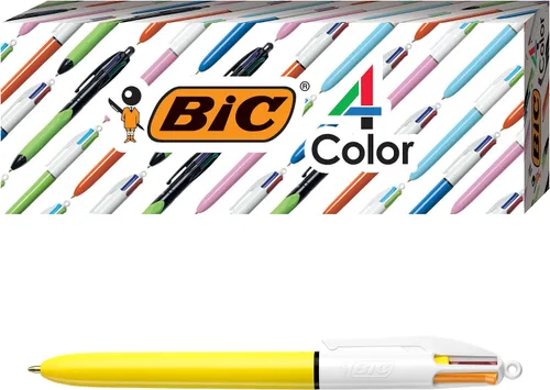 Vista 6 de BIC Bolígrafo retráctil Pro de 4 colores, surtido, paquete de 3