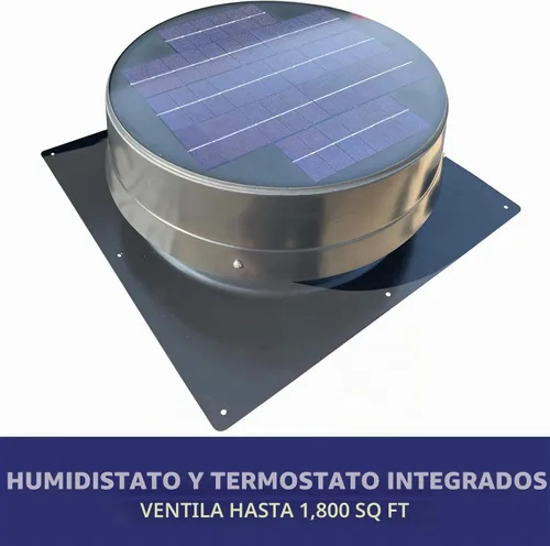 Vista 5 de Remington Solar Ventilador solar para ático de montaje en techo de 20 vatios - Serie redonda