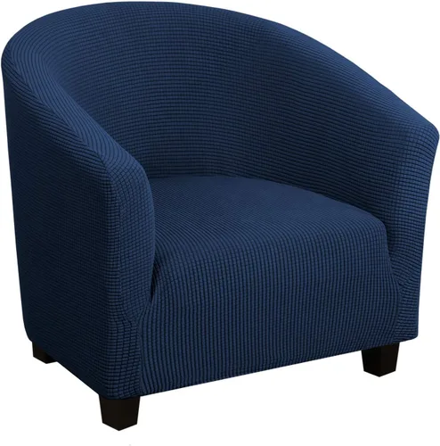 Vista 10 de Funda de alta elasticidad para silla de club, funda para sillón de bañera con parte inferior elástica, súper suave, jacquard de elastano, resistente