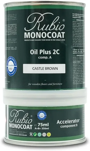 Vista 95 de Rubio Monocoat Tinte y acabado para madera de 650 pies cuadrados - Niebla 5% Oil Plus 2C Aceite de linaza ecológico de secado rápido
