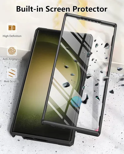 Vista 2 de FNTCASE Funda para Samsung Galaxy S23-Ultra: protección de grado militar a prueba de caídas cubierta móvil con soporte TPU resistente a prueba