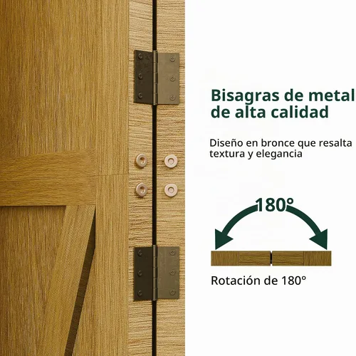 Vista 6 de Cozy Castle Divisor de habitación de madera, 3 paneles de pantalla de privacidad de 66.9 pulgadas, divisor de pared plegable, separador