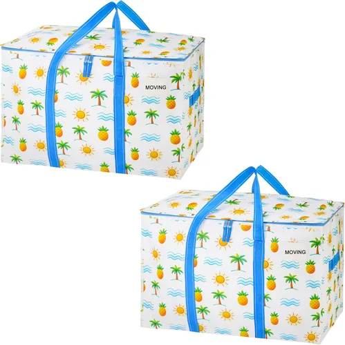 Vista 35 de VENO - Paquete de mudanzas, cajas de almacenamiento para embalaje universitario con tapas alternativas, para dormitorio, extragrande, asas