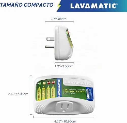Vista 5 de Protector de voltaje y sobretensiones 2 en 1 para lavadora (paquete de 2) Protects refrigerators Up to 27 cu. ft. against high and low voltage