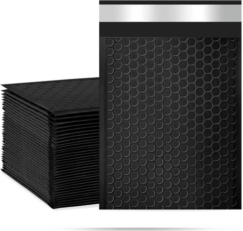 Vista 24 de packbabol Sobres de burbujas, sobres de burbujas acolchados de polietileno de 4 x 7 pulgadas, paquete de 50 sobres de burbujas, opacos Negro