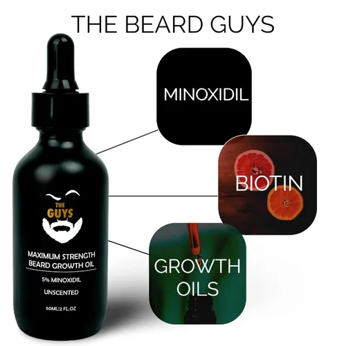 Vista 5 de Aceite de crecimiento de barba de minoxidil al 5%, 2 onzas