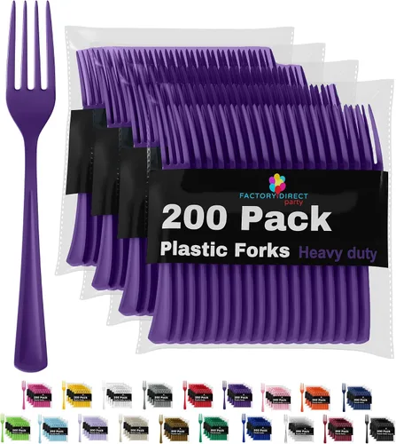Vista 49 de Party Solids - Cucharas de plástico color marfil, 200 piezas, cucharas de marfil, utensilios desechables, juego de cubiertos de plástico resistente