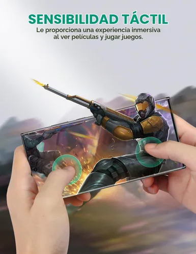 Vista 5 de apiker Paquete de 4 protectores de pantalla compatibles con Samsung Galaxy Note 10 Plus Sensor de huellas dactilares de soporte de película de TPU