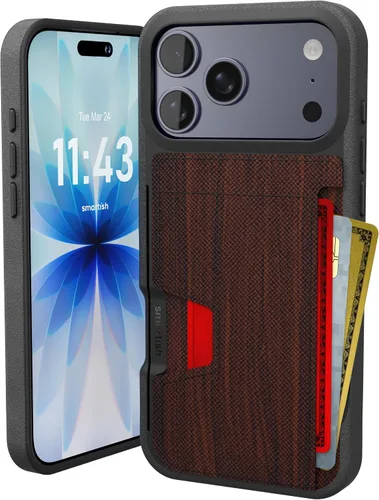 Vista 92 de Smartish Funda tipo cartera para iPhone 11 Pro - Wallet Slayer Vol. 2 [soporte protector delgado] tarjetero (seda) - Black Tie Affair