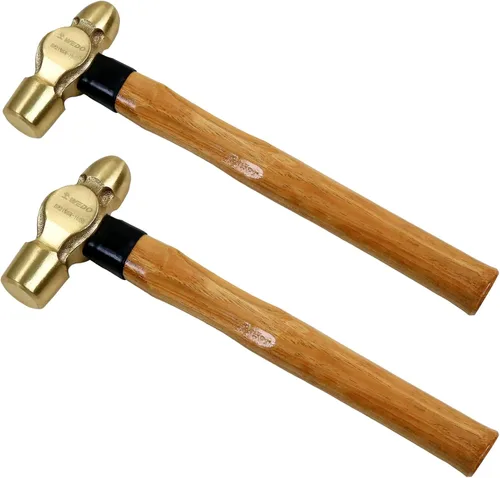 Vista 18 de WEDO Martillo de Bola de Latón con Mango de Fibra de Vidrio, Martillo de Bola Pein, 1lb, 280mm, 11