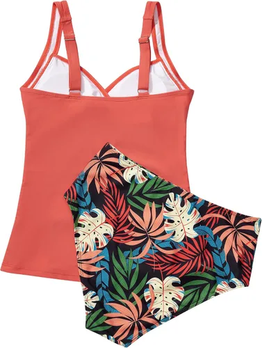 Vista 11 de SUUKSESS Traje de baño tankini sexy con efecto de realce y control de abdomen para mujer