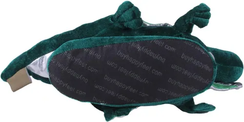 Vista 8 de Happy Feet Pantuflas de animales para adultos y niños, acogedoras y cómodas, suela de goma resistente, plantilla gruesa de espuma viscoelástica