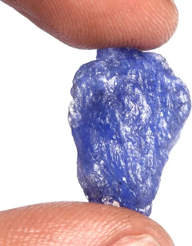 Vista 3 de GEMHUB Zafiro natural AAA de calidad de 1175 quilates de cristal curativo certificado crudo gema de zafiro azul bruto DP-692 Piedra preciosa azul