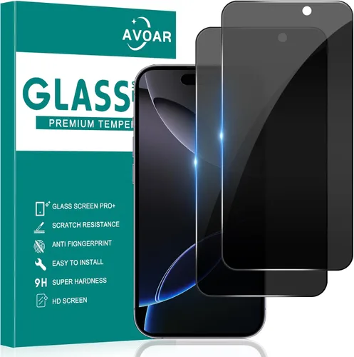 Vista 34 de Paquete de 2 protectores de pantalla de privacidad para iPhone 11/iPhone XR, pantalla de privacidad iPhone 11 de 6.1 pulgadas, película de vidrio