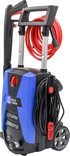 Vista 3 de AR Blue Clean BC383HS Lavadora a Presión Eléctrica - 2000 PSI, 1.7 GPM, 13 Amperios, Accesorios de Conexión Bayoneta, Mango Telescópico