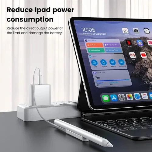 Vista 5 de Cable de carga para lápiz capacitivo, solo para Apple Pencil 2nd Pencil Charging Dock Compatible with Apple Pencil 2nd Generation Only Stylus